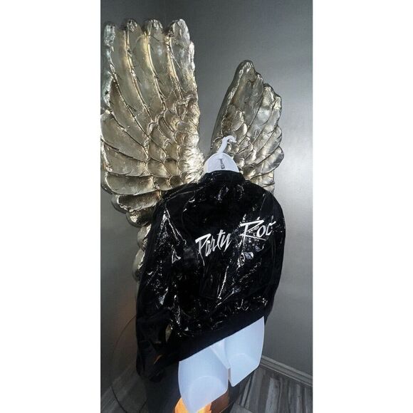 Rare LMFAO Sorry For Party Rockin Patent jacket Grunge, Rock, Metal,small - Picture 6 of 16